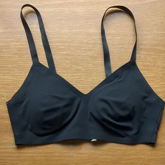 Aerie Real Free Black Seamless Bra With Removable Cups - Picture 1 of 5